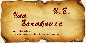 Una Boraković vizit kartica